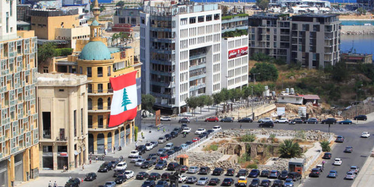 A general view shows Martyrs' Square in downtown Beirut, Lebanon August 20, 2020. Picture taken August 20, 2020. REUTERS/Aziz Taher
