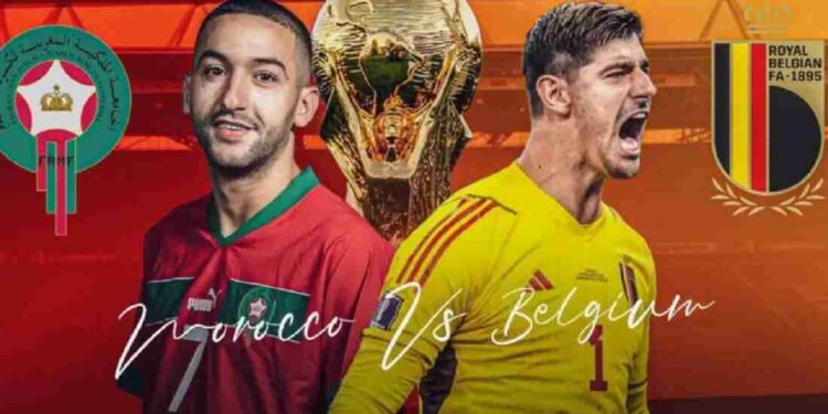 مباراة بلجيكا والمغرب