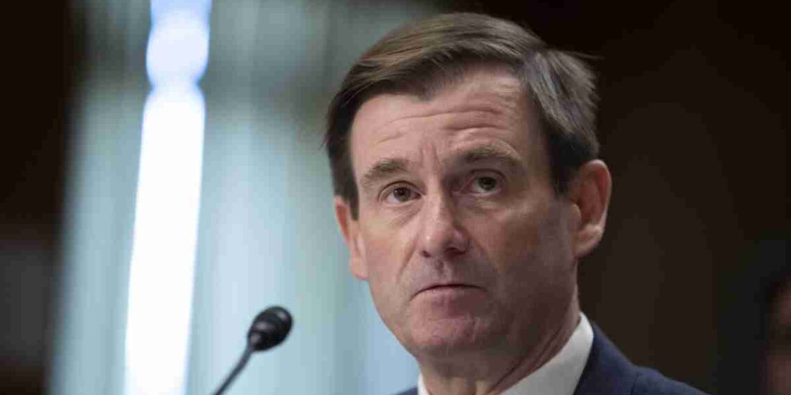 State Department official David Hale testifies during a hearing of the Senate Foreign Relations Committee about the future of U.S. policy towards Russia, Tuesday, Dec. 3, 2019 in Washington, on Capitol Hill. (AP Photo/Alex Brandon)