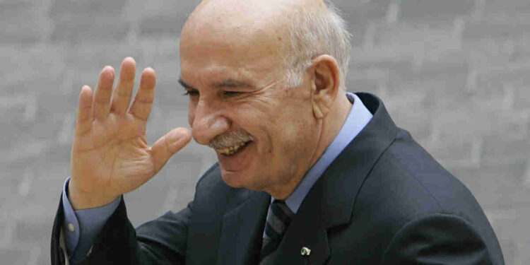 FILE - Legislator Hussein al-Husseini, a former parliament speaker waves his hand as he leaves the parliament building after he announced he was quitting his parliamentary seat to protest an Arab-brokered deal that produced a Cabinet of opposing factions, in Beirut, Lebanon, Tuesday, Aug. 12, 2008. Husseini died Wednesday, Jan. 11, 2023 after days of illness, he was the father of the 1989 Taif Agreement that ended the country's 15-year civil war. He was 85. (AP Photo/Hussein Malla, File)