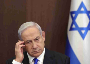 FILE -  Israeli Prime Minister Benjamin Netanyahu attends the weekly cabinet meeting in the prime minister's office in Jerusalem, Sunday, June 25, 2023. Netanyahu's office says he has been rushed to a hospital but that is in “good condition” as he undergoes a medical evaluation. The Israeli leader’s office said he was being treated on Saturday, July 15, 2023 at Israel’s Sheba Hospital, near Tel Aviv. (Abir Sultan/Pool Photo via AP, File)